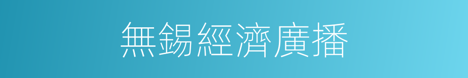 無錫經濟廣播的同義詞