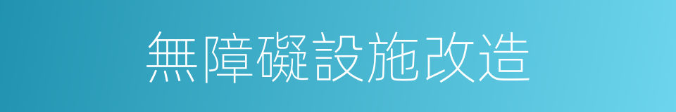 無障礙設施改造的同義詞