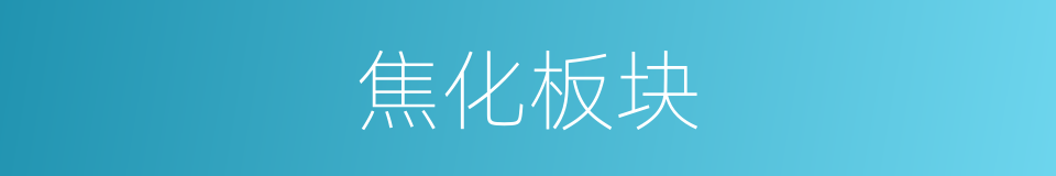 焦化板块的同义词
