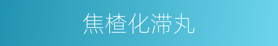 焦楂化滞丸的同义词