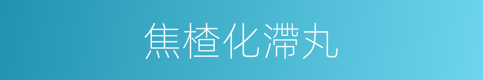 焦楂化滯丸的同義詞