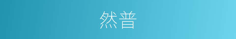 然普的同义词