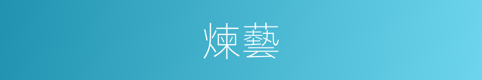 煉藝的同義詞