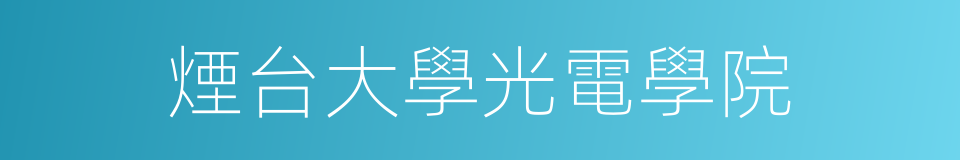 煙台大學光電學院的同義詞