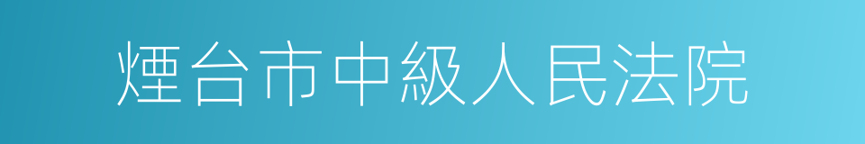 煙台市中級人民法院的同義詞