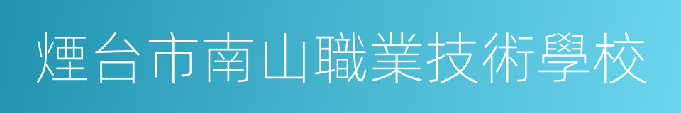 煙台市南山職業技術學校的同義詞