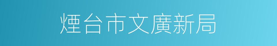 煙台市文廣新局的同義詞