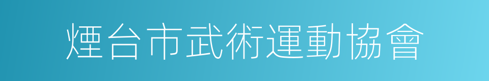 煙台市武術運動協會的同義詞