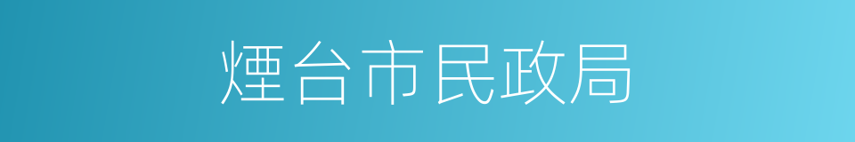 煙台市民政局的同義詞