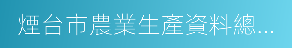 煙台市農業生產資料總公司的同義詞