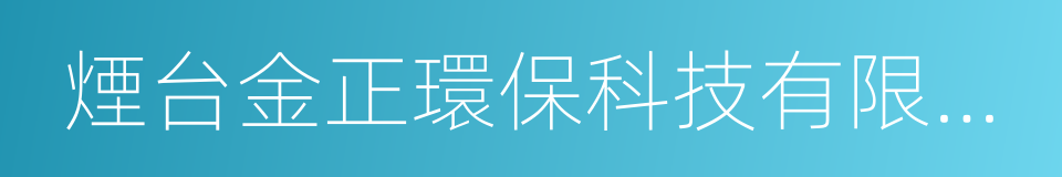 煙台金正環保科技有限公司的同義詞