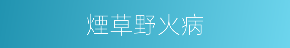 煙草野火病的同義詞