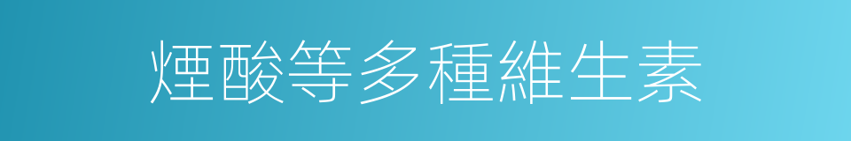 煙酸等多種維生素的同義詞