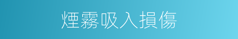 煙霧吸入損傷的同義詞