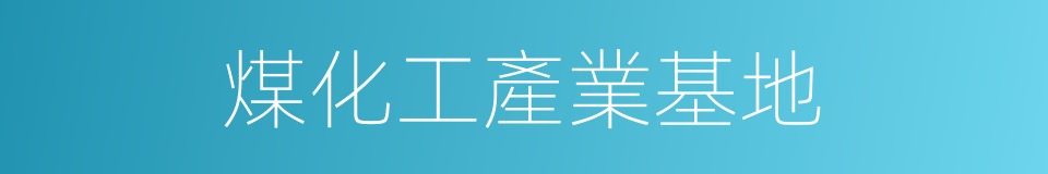 煤化工產業基地的同義詞