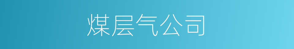 煤层气公司的同义词