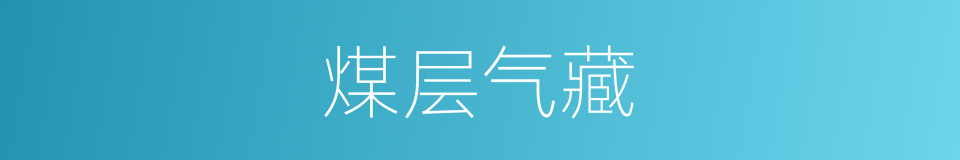 煤层气藏的同义词