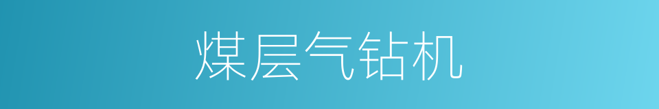 煤层气钻机的同义词