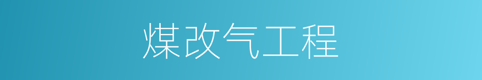 煤改气工程的同义词