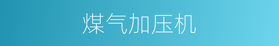 煤气加压机的同义词