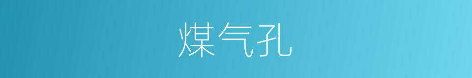 煤气孔的同义词