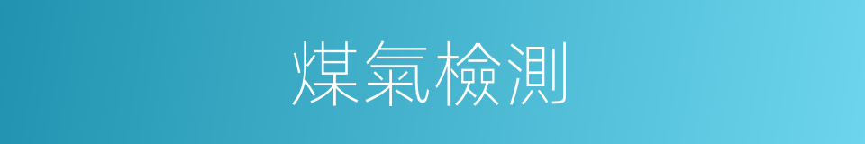 煤氣檢測的同義詞