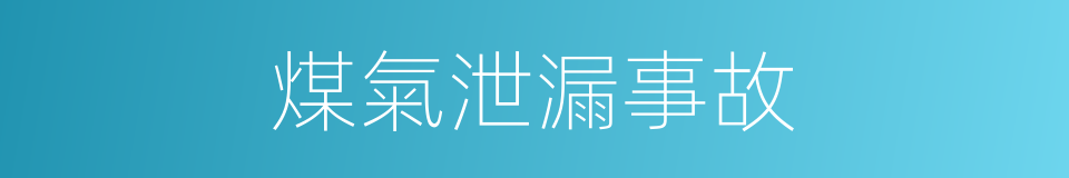 煤氣泄漏事故的同義詞
