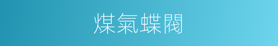 煤氣蝶閥的同義詞