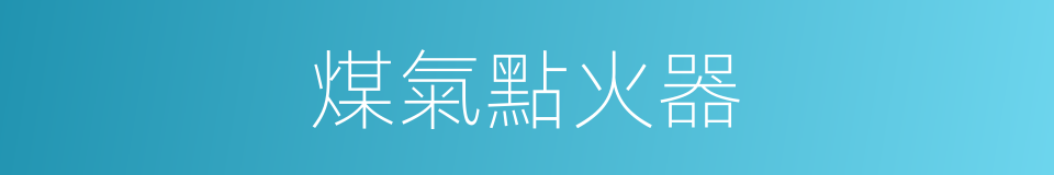 煤氣點火器的同義詞