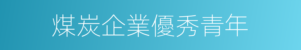 煤炭企業優秀青年的同義詞