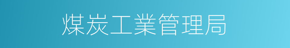 煤炭工業管理局的同義詞