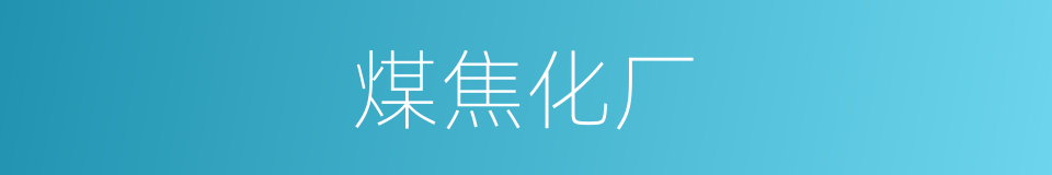 煤焦化厂的同义词