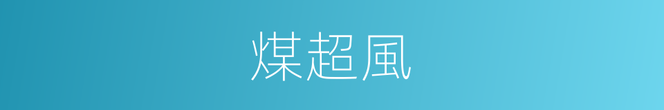 煤超風的同義詞