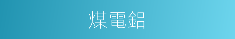 煤電鋁的同義詞