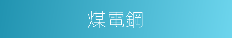 煤電鋼的同義詞