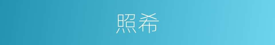 照希的同义词
