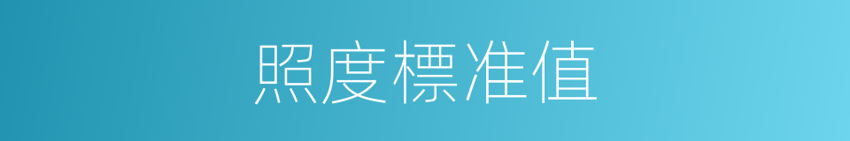 照度標准值的同義詞