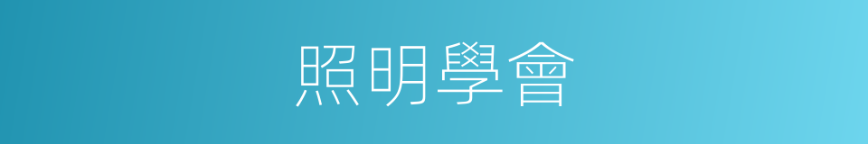 照明學會的同義詞