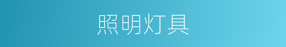 照明灯具的同义词
