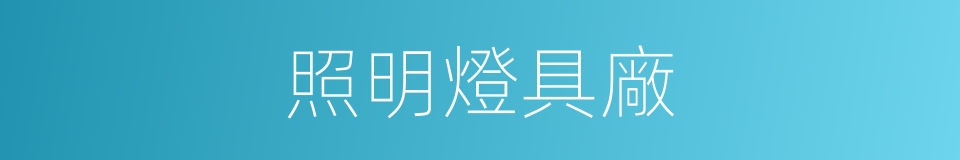 照明燈具廠的同義詞