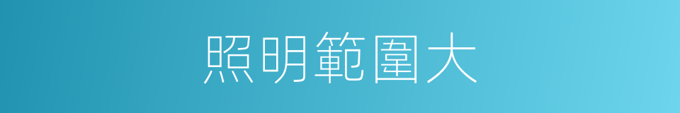 照明範圍大的同義詞