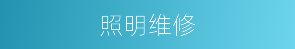 照明维修的同义词