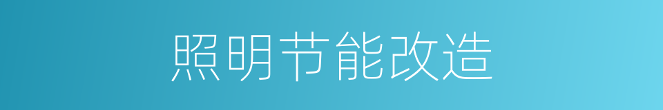 照明节能改造的同义词