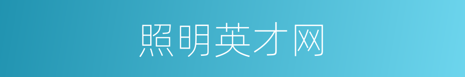 照明英才网的同义词