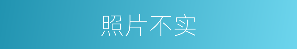 照片不实的同义词