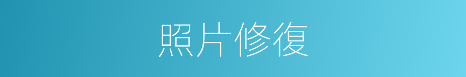 照片修復的同義詞