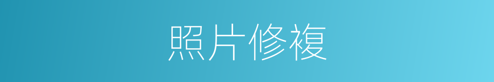 照片修複的同义词
