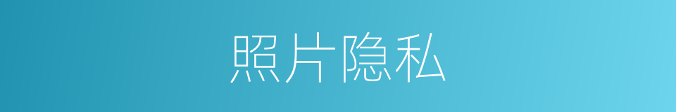 照片隐私的同义词
