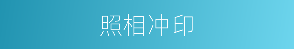 照相冲印的同义词