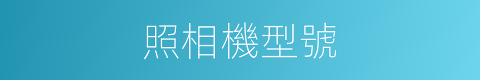 照相機型號的同義詞